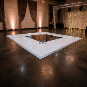 Paneles de Madera Contrachapada para Pista de Baile, Estilo Checker, Blancos y Negros, con Acabado Brillante, para Decoración de Bodas y Eventos - Product Image 4