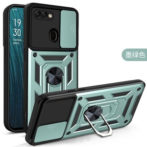 Shun Jia TPU PC armatura antiurto <span class=keywords><strong>custodia</strong></span> per telefono cellulare per <span class=keywords><strong>OPPO</strong></span> A5S include Push Window anello di ricarica magnetico porta telefono impugnatura - Product Image 4