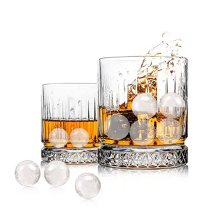 Best Selling Crystal Whiskey Stones Round Chilling Whiskey Rock Quartz Whiskey Stones Set