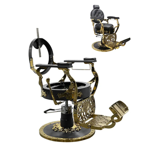 Ghế cắt tóc, cạo râu kiểu cổ điển, đế tròn, kích thước lớn, kiểu retro, nội thất salon, ghế thủy lực dành cho nam - Product Image 6