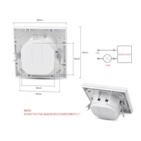 Interrupteur de capteur de mouvement infrarouge PIR intérieur UE/Royaume-Uni/Interrupteur de capteur de mouvement mural à lumière LED 220V