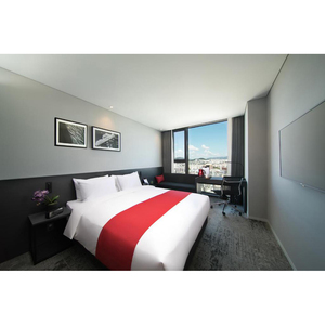 Aiden Modern Wooden Hotel Bedroom Set Commercial Furniture with King <strong>Queen</strong> <strong>Headboard</strong> for Apartment Use - Product Image 6