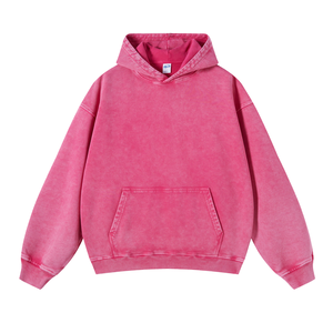 Sudadera con Capucha Oversize de Invierno 2026 de Marca, Alta Calidad, 100% Algodón, Lavado Ácido, Bordado 3D, Efecto Desgastado por el Sol - Product Image 1