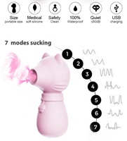 Neuer Niedlicher Rosa Katzen-Klitoris-Vibrator mit Nippelsaugfunktion für Frauen G-Punkt-Stimulator Sexspielzeug Massagegerät