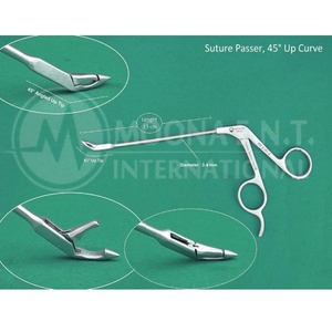 Pince de récupération de sutures arthroscopiques de qualité supérieure 45 °   Pince arthroscopique ergonomique à pointe ascendent pour interventions orthopédiques - Product Image 2