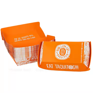 Empaquetado de comida rápida desechable ecológica para <span class=keywords><strong>hamburguesas</strong></span> y perritos calientes Caja deslizante para <span class=keywords><strong>hamburguesas</strong></span> y perritos calientes Carpetas ecológicas en relieve - Product Image 4