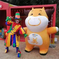 WAHA – costume de vache de dessin animé gonflable, mascotte animale gonflable, costume de parc d'attractions, décoration d'événements