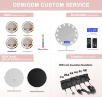 Portable Dimmable 3 couleurs illuminé rond cosmétique bureau table maquillage maquillage vanité Table miroir avec lumières LED