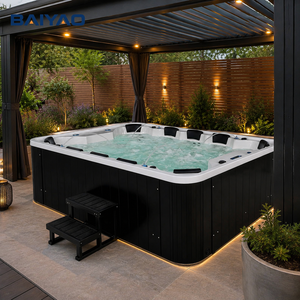 Vente en gros d'usine Prix bon marché Jacozzi extérieur Bain à remous <span class=keywords><strong>Spa</strong></span> de massage Hydromassage Piscine extérieure - Product Image 1