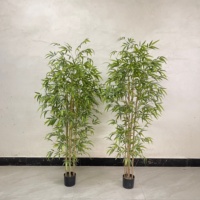 Plantes de bambou artificielles en plastique pour intérieur et extérieur, décoration paysagère, tiges de verdure artificielle haute simulation, durables 3-5 ans