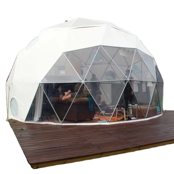 6m 6-8 व्यक्ति स्पष्ट <span class=keywords><strong>स्टार</strong></span> बाथरूम पारदर्शी glamping होटल इग्लू geodesic गुंबद तम्बू