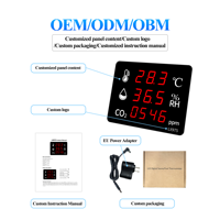Detector Digital de Calidad del Aire para Montar en la Pared, Medidor de CO2, Temperatura y Humedad, Sensor NDIR, Pantalla LED, Monitoreo Interior con Función de Alarma
