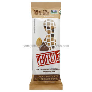 โลโก้ที่กําหนดเองกระเป๋าซีลครีบบรรจุภัณฑ์อาหารเพื่อสุขภาพถั่วขนมพลังงานเวย์โปรตีนบาร์บรรจุภัณฑ์ - Product Image 3