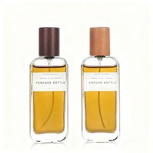 Envases <span class=keywords><strong>de</strong></span> Perfume Cuadrados Planos con Tapa Magnética <span class=keywords><strong>de</strong></span> Madera, 30ml 50ml 100ml, Caja <span class=keywords><strong>de</strong></span> Vidrio <span class=keywords><strong>de</strong></span> <span class=keywords><strong>Lujo</strong></span>, Envase Recargable Premium para Exportación - Product Image 2