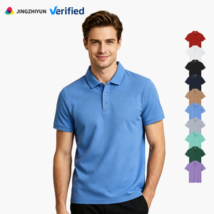 Camiseta <span class=keywords><strong>Polo</strong></span> de Algodón con Cuello de Color Sólido para Hombre y Mujer, Uniforme de Trabajo de Manga Corta con Logotipo Personalizado, Compatible con OEM ODM - Product Image 1