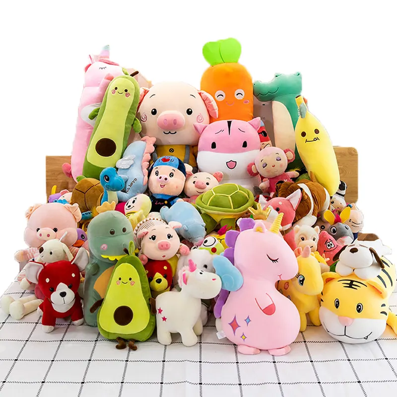 Wholesale Custom Multi Size Soft Cute Plush Toy Doll Stuffed Plush Animal Toys For Wedding Vending Claw Machine