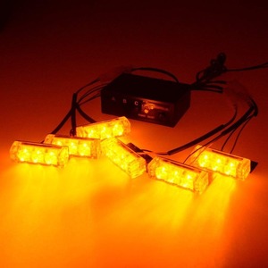 Feux stroboscopiques LED pour calandre de voiture 12V rouge bleu jaune blanc, lumière d'urgence clignotante, télé<span class=keywords><strong>commande</strong></span> - Product Image 5
