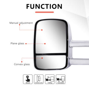 <span class=keywords><strong>Espejo</strong></span> retrovisor de remolque de extensión plegable Manual cromado FARWIDE para <span class=keywords><strong>Nissan</strong></span> <span class=keywords><strong>Pathfinder</strong></span> NAVARA D40/550 2004 - 2015 - Product Image 2