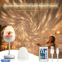 Projecteur d'ondes aquatiques portable pour bureau, veilleuse avec haut-parleur Bluetooth, bruit blanc, projection RGB, lampe d'ambiance de table