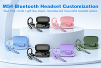 Écouteurs Bluetooth V5.1 personnalisés bleu clair, suppression du bruit, écouteurs TWS, écouteur mains libres, crochet d'oreille pour téléphone portable