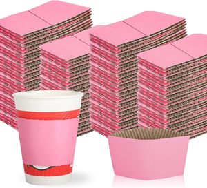 Manchon en carton kraft résistant à la chaleur pour gobelet à café avec impression de logo personnalisé pour l'emballage de boissons (thé) - Product Image 1