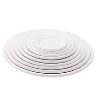 Assiette en mélamine 100% 6 7 8 9 10 11 12 13 14 pouces Assiette ronde en plastique blanc Assiettes en plastique dur