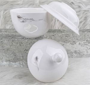 Vajilla de Estilo Chino con Efecto Mármol de Grado Comercial, Gres de 10 mm de Grosor con Vetas Doradas, Juego de Vajilla sin Plomo para Cafetería y Hogar - Product Image 5