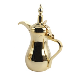 Ensemble de cafetières arabes en acier inoxydable or et argent avec couvercle, style oriental, pour la préparation du thé et du café à usage domestique - Product Image 5