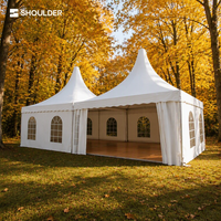 Tente d'événement personnalisée pour église, tente d'exposition extérieure, mur en PVC, structure en aluminium, imperméable, pagode de luxe pour fêtes et mariages