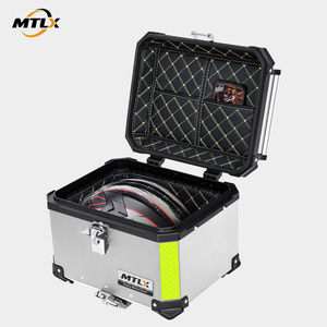 45L Aluminium Alloy Motorfiets Achterkoffer Beschikbaar OEM ODM Merkgravure Dubbele Beveiligingslot Waterdichte Achteropbergkoffer - Product Image 5