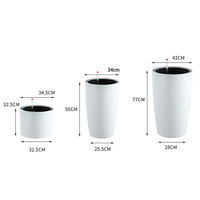 Brice Pot Bunga Berkebun Pot Bunga Vasos Besar Putih Produsen Pot Bunga untuk Plantar De Jardim De Plastik Penyiraman Sendiri