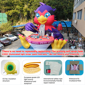 10미터 대형 인플레이터블 버드 마스코트 공장 맞춤형 옥스포드 패브릭 인플레이터블 만화 야외 인플레이터블 광고 풍선 - Product Image 3