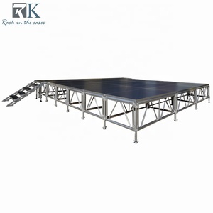 Scène de concert extérieure facile à installer, durable, 1,22 x 2,44 m, plateforme de scène portable, scène en aluminium pour événements - Product Image 2