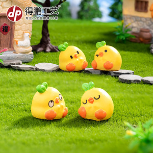 Figura Decorativa de Resina de Pollo de Dibujos Animados, Miniatura para Decoración del Hogar o Escritorio - Product Image 3