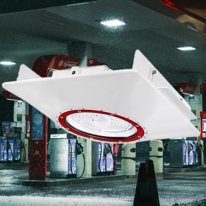 Luces LED de Techo para Gasolineras, IP65, Bajo Perfil, 100W/120W/150W, Alta Eficiencia Luminosa, Supera los 150LM/W para Mayor Brillo - Product Image 1