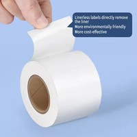 Étiquette de code à barres d'expédition thermique 58mm x 65m étiquette de transfert thermique sans doublure adhésive 80mm étiquette en papier continue étiquette de balance de pesage