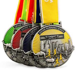 Médaille Marathon personnalisation métal plaqué or forme 3D événement sportif compétition d'athlétisme commémorative marche coulée UV - Product Image 3