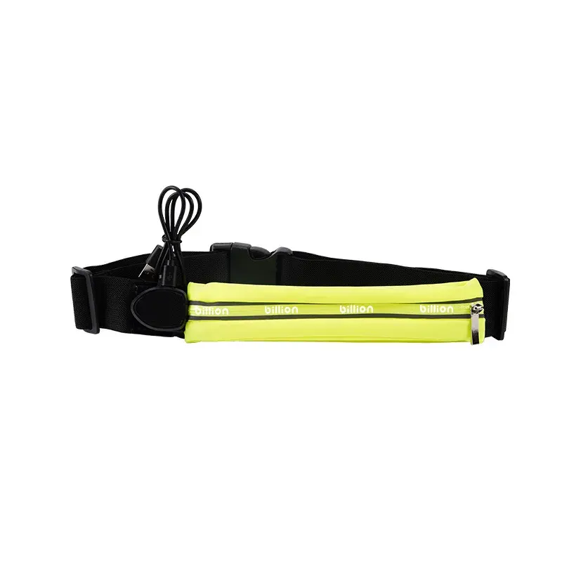 Venda quente ao ar livre ginásio exercício esportes ciclismo hidratação carga USB cintura bolsa pacote fitness LED piscando correndo cinto saco