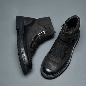 Latest Design Casual Shoes Italian Handmade Men's <b>Boots</b> Genuine Leather Large Size Outdoor <b>Boots</b> - Product Image 4