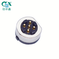 Connecteur magnétique CZX à double rangée de broches Pogo 5 broches mâle/femelle en cuivre avec grande ventouse ronde pour adaptateur de communication de données