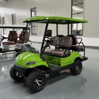 Voiturette de golf modèle de base 2+2 places, buggy 4 places économique avec feux LED, puissance élevée et système intelligent de gestion de la batterie