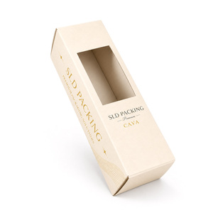 Caja de Vino de Papel Personalizada para Botella de Champán, con Ventana Troquelada, Cartón Corrugado, Fabricación Personalizada - Product Image 1