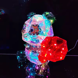 पांडा होलोग्राफिक सजावट लैंप रंगीन चमक 3 डी की अगुवाई में प्राइमाटिक इरीवंश चमकदार रात प्रकाश - Product Image 3