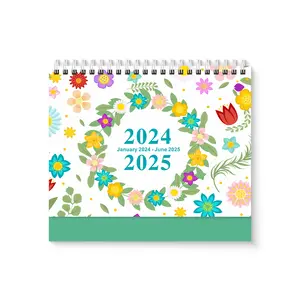 Englische kreative monatliche Tisch kalender 365 Tage Kalender Druckt abellen kalender 2024
