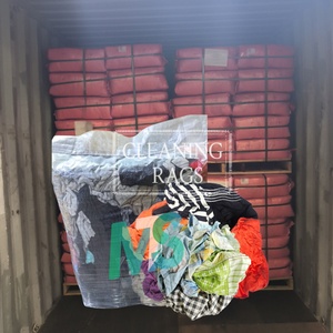Paños de algodón para limpieza, pacas de 25 kg, económicos, de color oscuro, paños de camiseta, trapos de algodón mixto para limpieza - Product Image 1