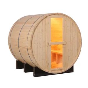 SMARTMAK New Arrival Sauna Room Good Health Saunas Wooden Bath Barrel