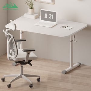 Scrivania <span class=keywords><strong>in</strong></span> <span class=keywords><strong>Vetro</strong></span> con Manovella Manuale Wayon per Studenti, Facile Montaggio, Postazione di Studio Ergonomica con Altezza Regolabile - Product Image 5