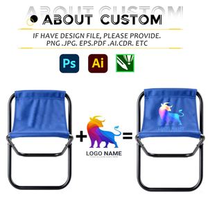 Chaises pliantes de pêche en aluminium avec logo personnalisé, chaise de camping pliable, chaise d'extérieur en tissu Oxford, fournitures de jardinage domestique - Product Image 2