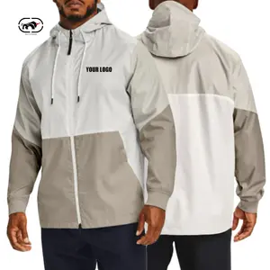 Lightweight Hooded Rain Jacket Custom Waterproof Men Running Outdoor Jacket Windbreaker For Men