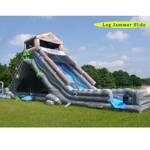 Thương mại ngoài trời trẻ em nhảy lâu đài log Jammer Inflatable trượt nước lớn Inflatable slide với leo tường - Product Image 2